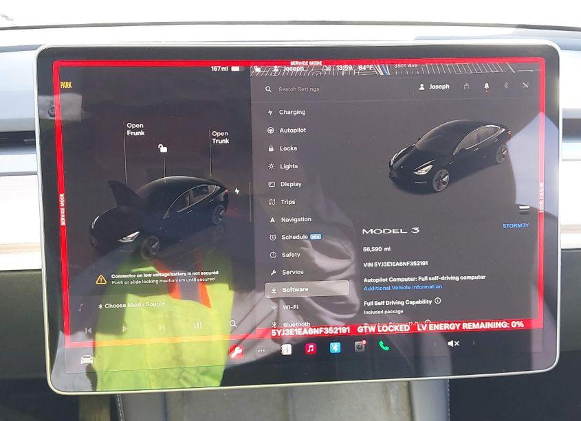 Photo 7 of 2022 Tesla Model 3 REAR-WHEEL DRIVE (VIN 5YJ3E1EA6NF352191)