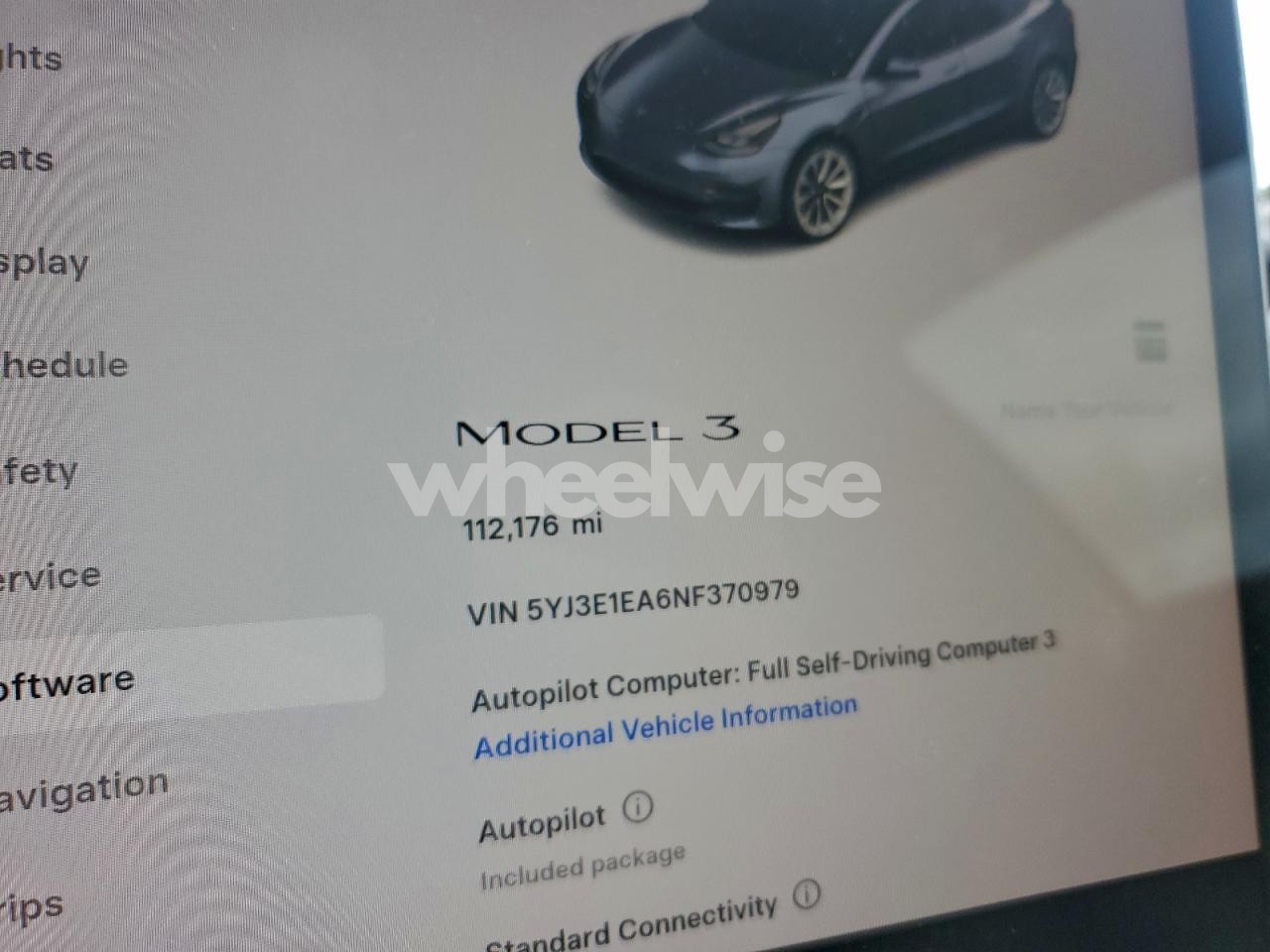 Photo 9 of 2022 TESLA MODEL 3 (VIN 5YJ3E1EA6NF370979)