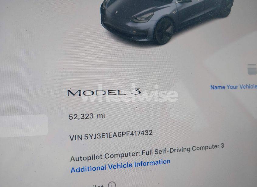 Photo 16 of 2023 Tesla Model 3 REAR-WHEEL DRIVE (VIN 5YJ3E1EA6PF417432)