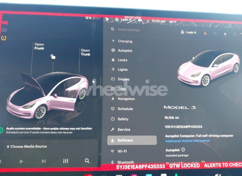 Photo 7 of 2023 Tesla Model 3 REAR-WHEEL DRIVE (VIN 5YJ3E1EA6PF435333)