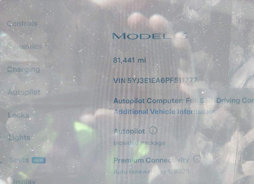 Photo 15 of 2023 Tesla Model 3 REAR-WHEEL DRIVE (VIN 5YJ3E1EA6PF511777)