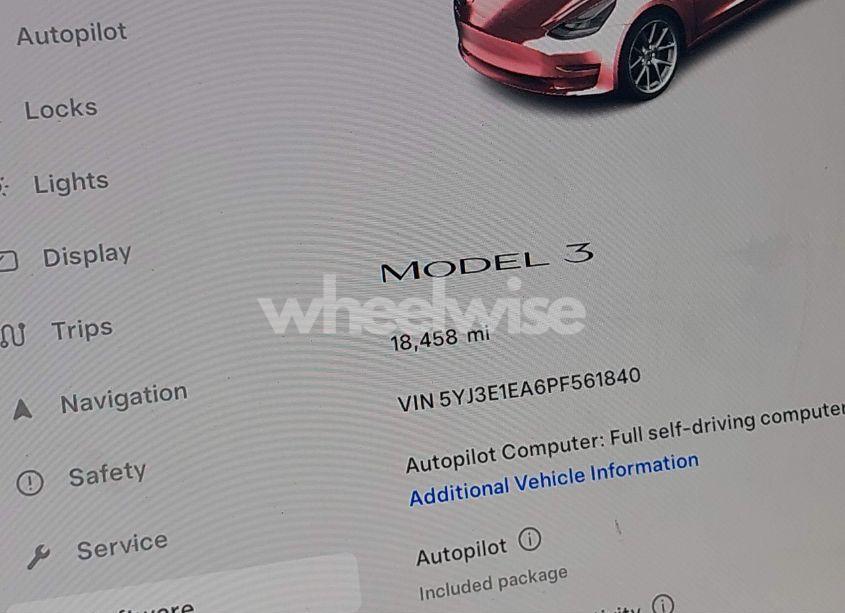 Photo 15 of 2023 Tesla Model 3 REAR-WHEEL DRIVE (VIN 5YJ3E1EA6PF561840)