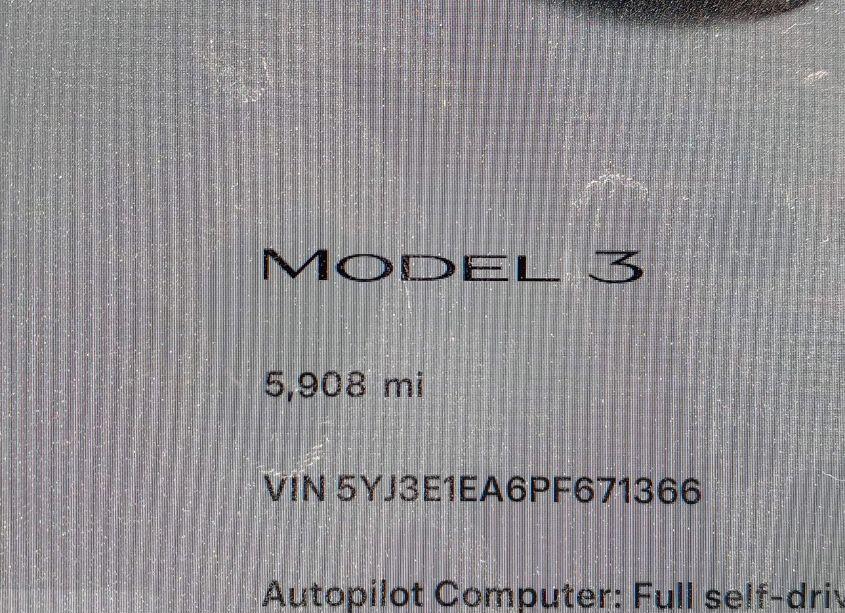 Photo 7 of 2023 Tesla Model 3 REAR-WHEEL DRIVE (VIN 5YJ3E1EA6PF671366)
