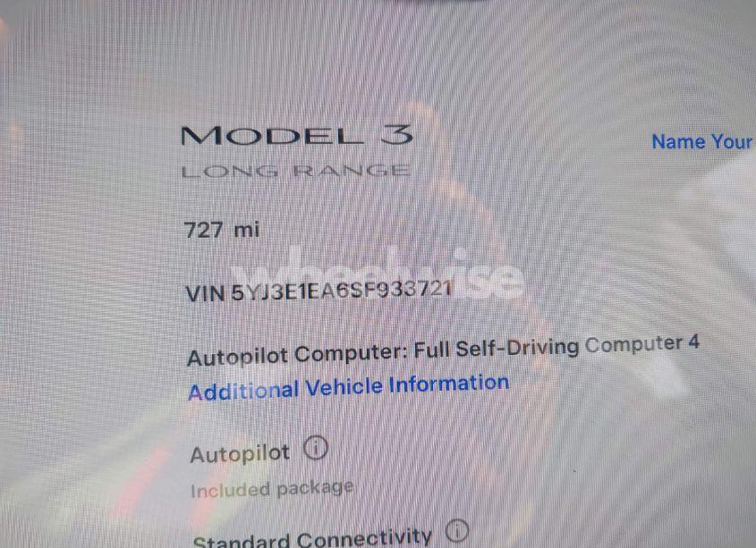 Photo 16 of 2025 Tesla Model 3 LONG RANGE REAR-WHEEL DRIVE (VIN 5YJ3E1EA6SF933721)