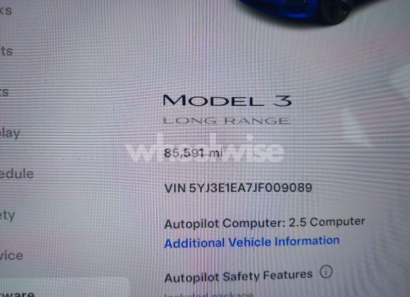 Photo 7 of 2018 Tesla Model 3 LONG RANGE/MID RANGE (VIN 5YJ3E1EA7JF009089)