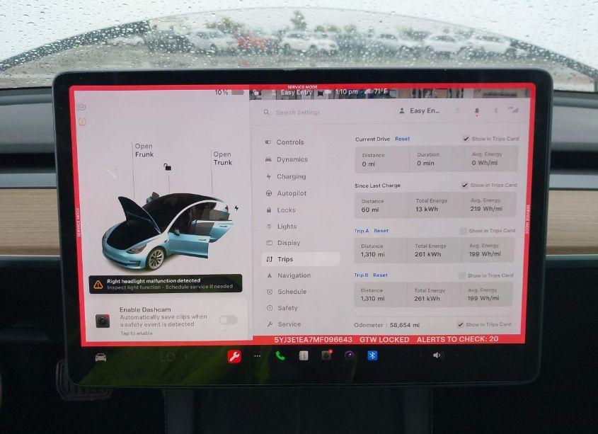 Photo 19 of 2021 Tesla Model 3 STANDARD RANGE PLUS REAR-WHEEL DRIVE (VIN 5YJ3E1EA7MF096643)