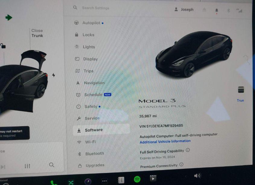 Photo 7 of 2021 Tesla Model 3 STANDARD RANGE PLUS REAR-WHEEL DRIVE (VIN 5YJ3E1EA7MF929485)