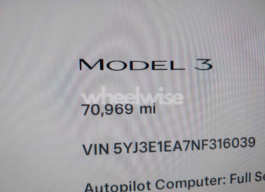 Photo 15 of 2022 Tesla Model 3 REAR-WHEEL DRIVE (VIN 5YJ3E1EA7NF316039)