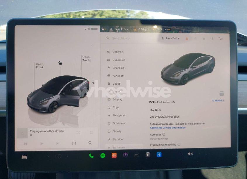 Photo 15 of 2023 Tesla Model 3 REAR-WHEEL DRIVE (VIN 5YJ3E1EA7PF663826)