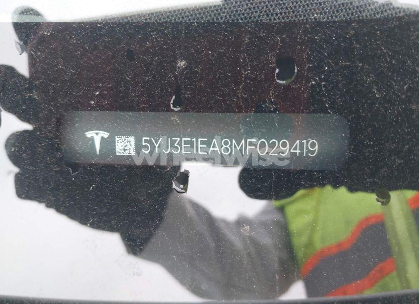 Photo 9 of 2021 Tesla Model 3 STANDARD RANGE PLUS REAR-WHEEL DRIVE (VIN 5YJ3E1EA8MF029419)