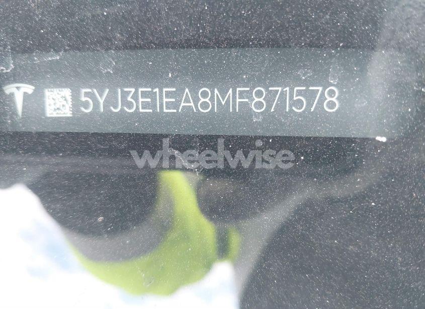 Photo 19 of 2021 Tesla Model 3 STANDARD RANGE PLUS REAR-WHEEL DRIVE (VIN 5YJ3E1EA8MF871578)