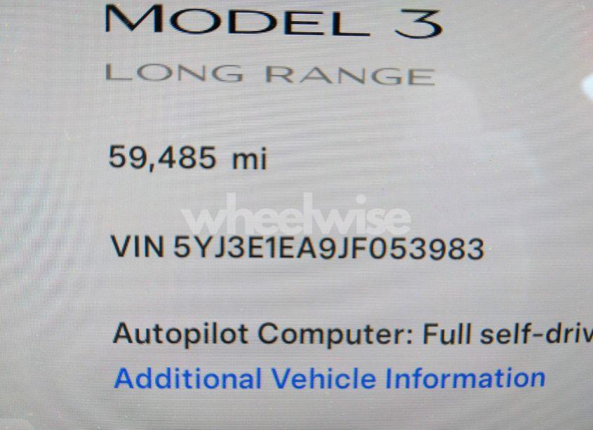 Photo 9 of 2018 Tesla Model 3 LONG RANGE/MID RANGE (VIN 5YJ3E1EA9JF053983)