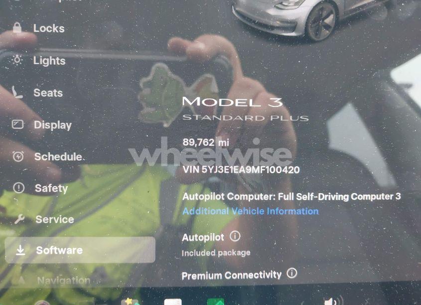 Photo 7 of 2021 Tesla Model 3 STANDARD RANGE PLUS REAR-WHEEL DRIVE (VIN 5YJ3E1EA9MF100420)