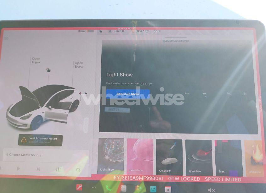 Photo 17 of 2021 Tesla Model 3 STANDARD RANGE PLUS REAR-WHEEL DRIVE (VIN 5YJ3E1EA9MF998081)