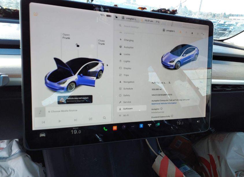 Photo 7 of 2022 Tesla Model 3 REAR-WHEEL DRIVE (VIN 5YJ3E1EA9NF145116)