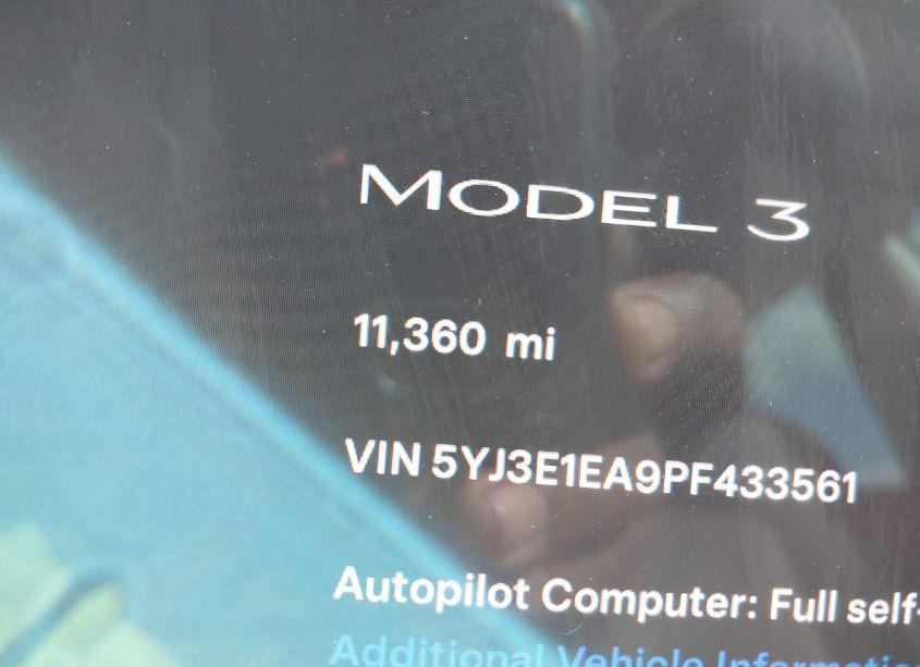 Photo 7 of 2023 Tesla Model 3 REAR-WHEEL DRIVE (VIN 5YJ3E1EA9PF433561)