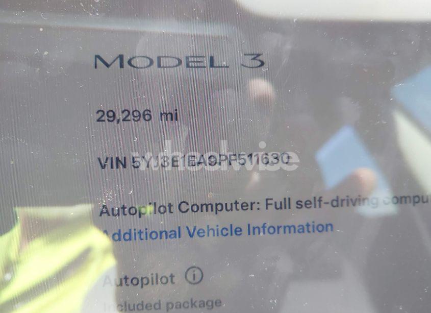 Photo 15 of 2023 Tesla Model 3 REAR-WHEEL DRIVE (VIN 5YJ3E1EA9PF511630)