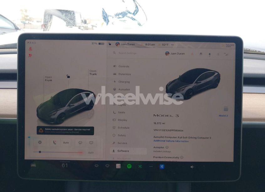 Photo 18 of 2023 Tesla Model 3 REAR-WHEEL DRIVE (VIN 5YJ3E1EA9PF569494)