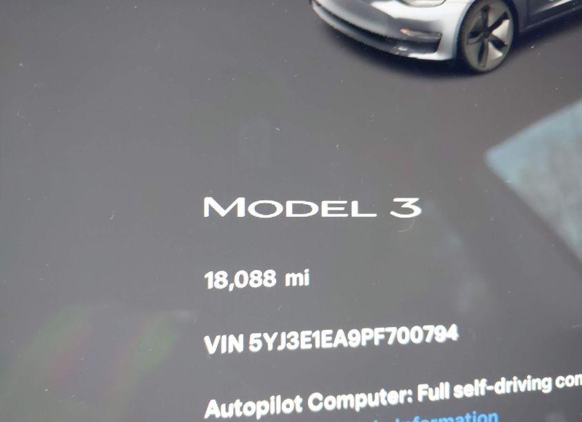 Photo 14 of 2023 Tesla Model 3 REAR-WHEEL DRIVE (VIN 5YJ3E1EA9PF700794)