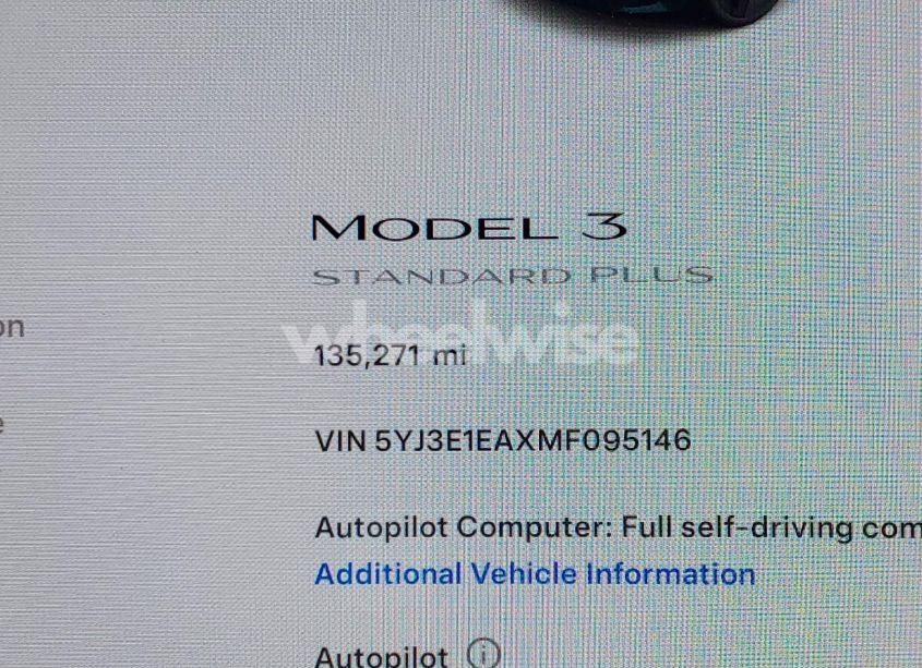 Photo 15 of 2021 Tesla Model 3 STANDARD RANGE PLUS REAR-WHEEL DRIVE (VIN 5YJ3E1EAXMF095146)
