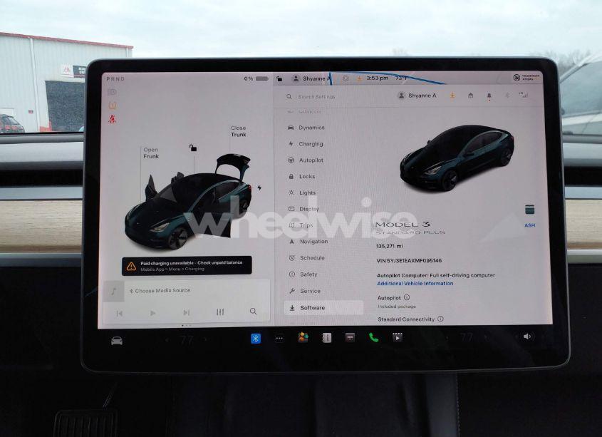 Photo 18 of 2021 Tesla Model 3 STANDARD RANGE PLUS REAR-WHEEL DRIVE (VIN 5YJ3E1EAXMF095146)
