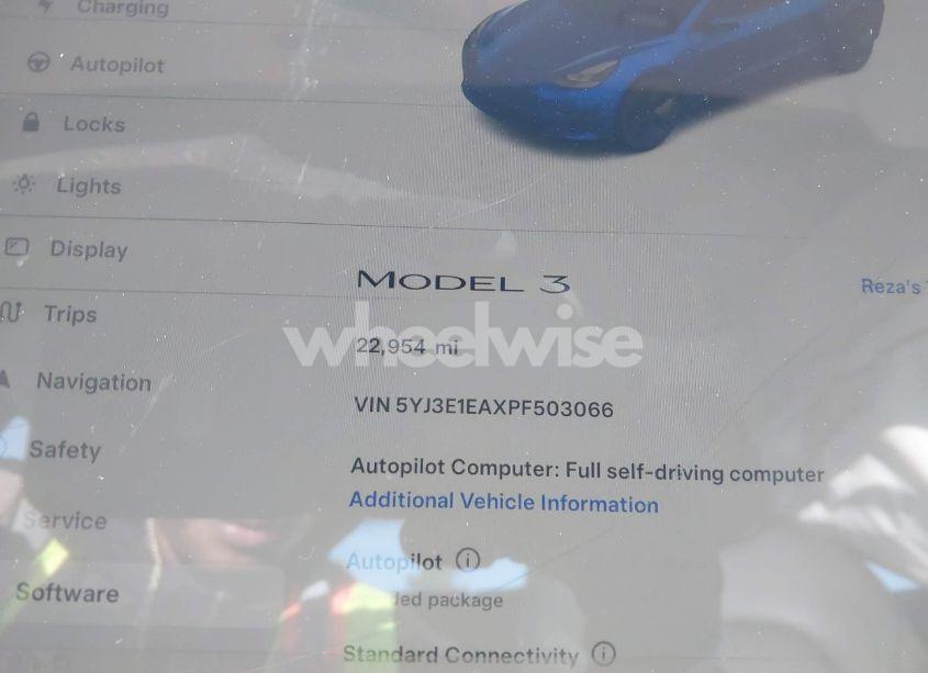 Photo 7 of 2023 Tesla Model 3 REAR-WHEEL DRIVE (VIN 5YJ3E1EAXPF503066)