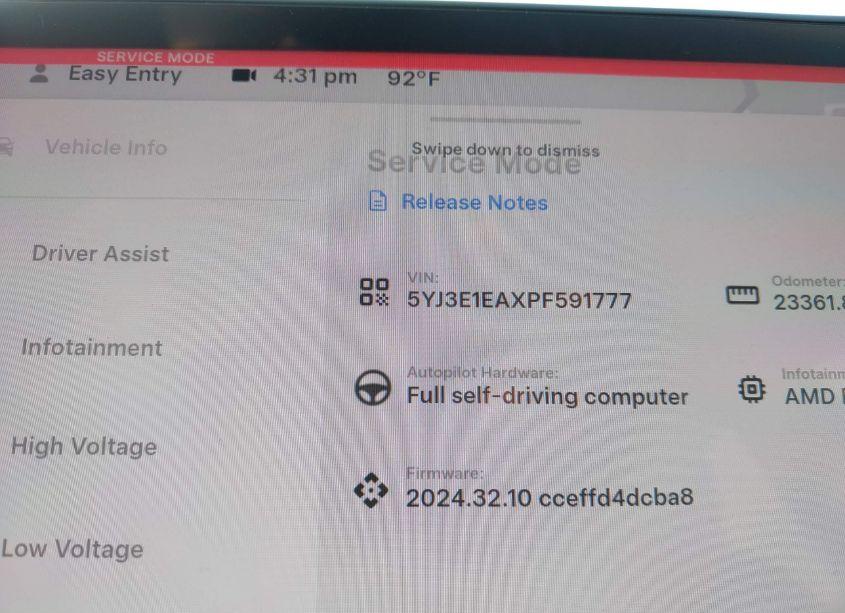 Photo 9 of 2023 Tesla Model 3 REAR-WHEEL DRIVE (VIN 5YJ3E1EAXPF591777)