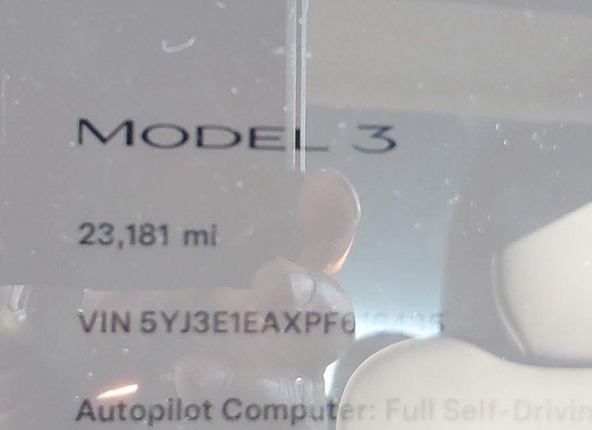 Photo 15 of 2023 Tesla Model 3 REAR-WHEEL DRIVE (VIN 5YJ3E1EAXPF616435)