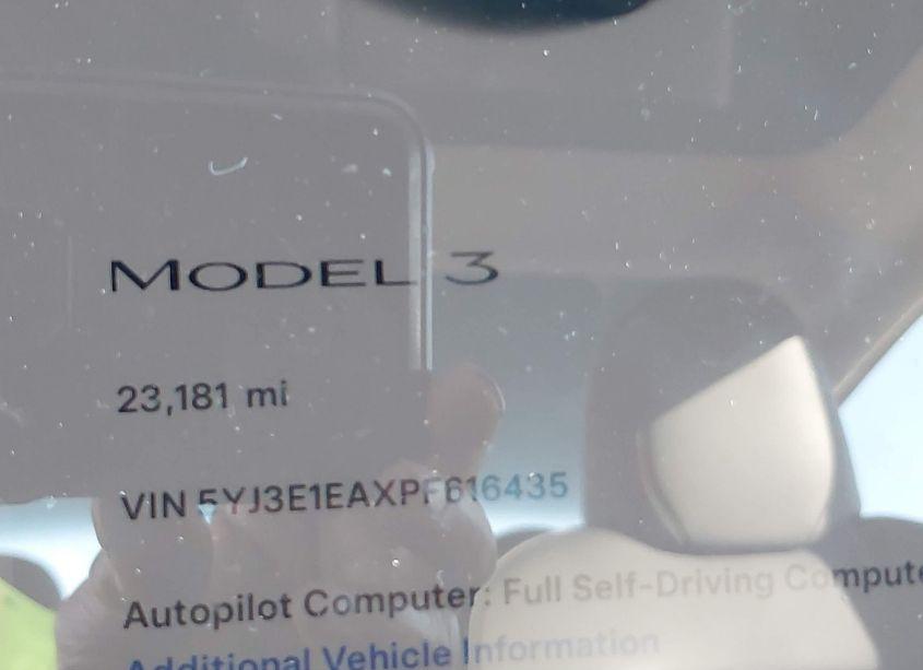 Photo 7 of 2023 Tesla Model 3 REAR-WHEEL DRIVE (VIN 5YJ3E1EAXPF616435)