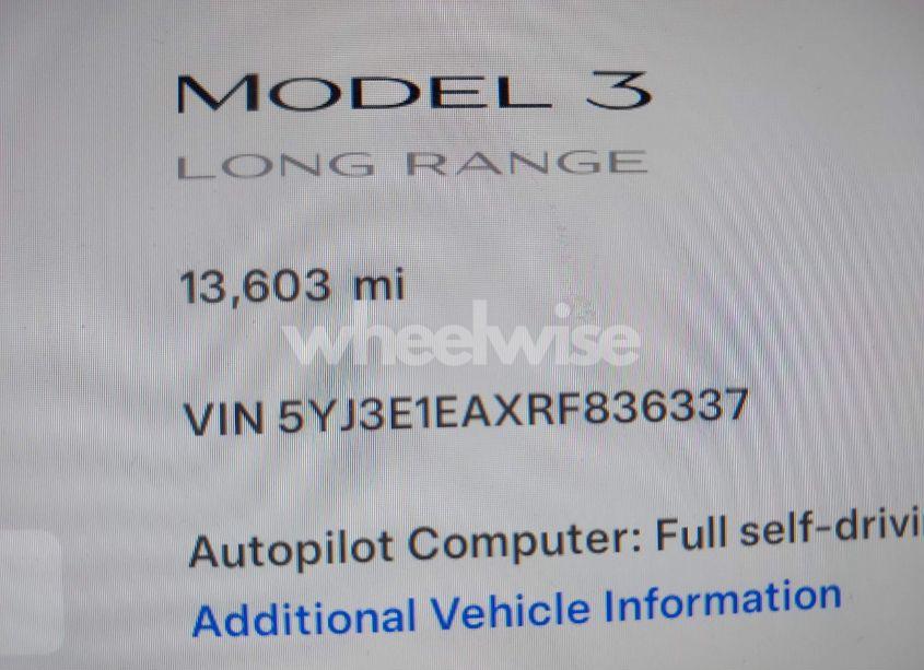 Photo 15 of 2024 Tesla Model 3 LONG RANGE DUAL MOTOR ALL-WHEEL DRIVE/REAR-WHEEL DRIVE (VIN 5YJ3E1EAXRF836337)