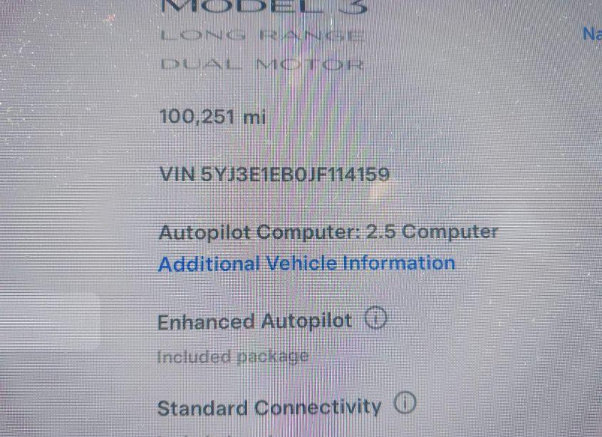 Photo 7 of 2018 Tesla Model 3 LONG RANGE/PERFORMANCE (VIN 5YJ3E1EB0JF114159)