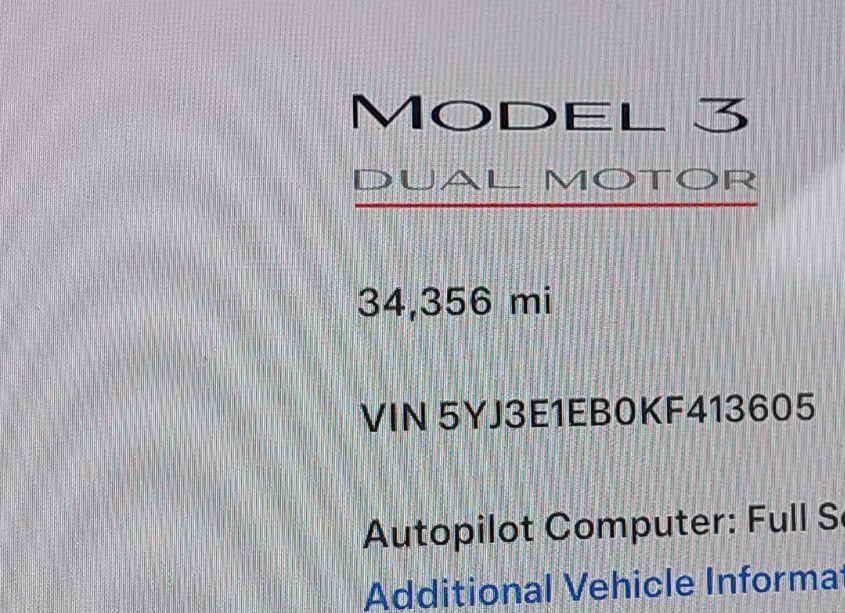 Photo 16 of 2019 Tesla Model 3 LONG RANGE/PERFORMANCE (VIN 5YJ3E1EB0KF413605)