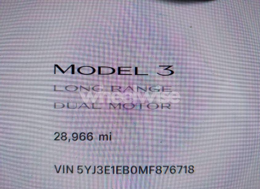 Photo 16 of 2021 Tesla Model 3 LONG RANGE DUAL MOTOR ALL-WHEEL DRIVE (VIN 5YJ3E1EB0MF876718)