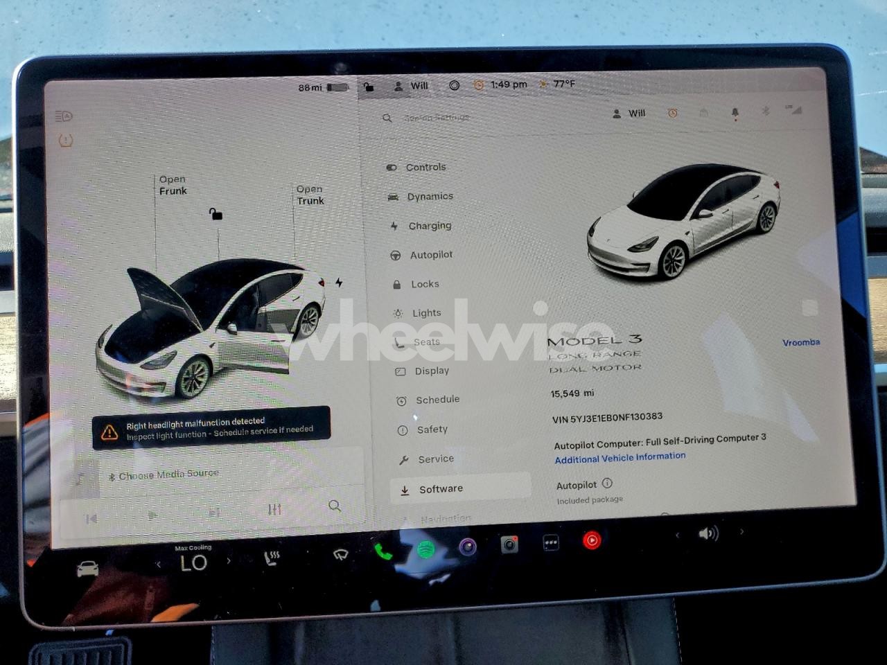 Photo 9 of 2022 TESLA MODEL 3 (VIN 5YJ3E1EB0NF130383)