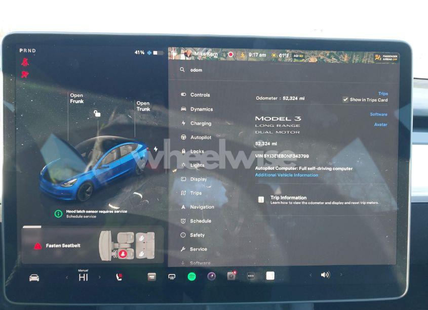 Photo 7 of 2022 Tesla Model 3 LONG RANGE DUAL MOTOR ALL-WHEEL DRIVE (VIN 5YJ3E1EB0NF343799)