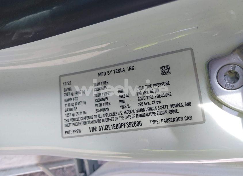 Photo 9 of 2023 Tesla Model 3 LONG RANGE DUAL MOTOR ALL-WHEEL DRIVE (VIN 5YJ3E1EB0PF392696)