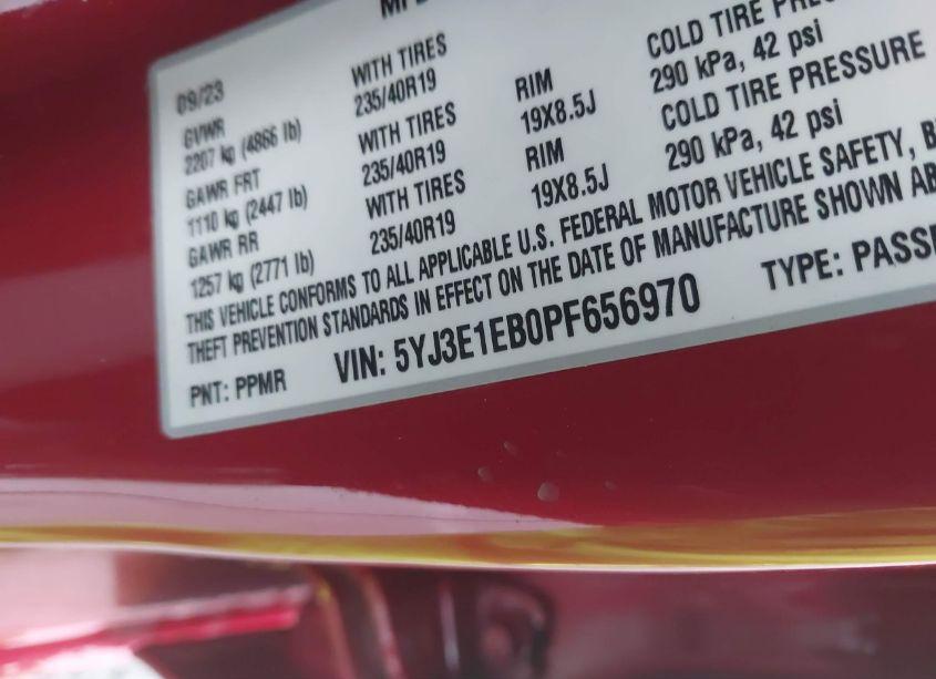 Photo 9 of 2023 Tesla Model 3 LONG RANGE DUAL MOTOR ALL-WHEEL DRIVE (VIN 5YJ3E1EB0PF656970)