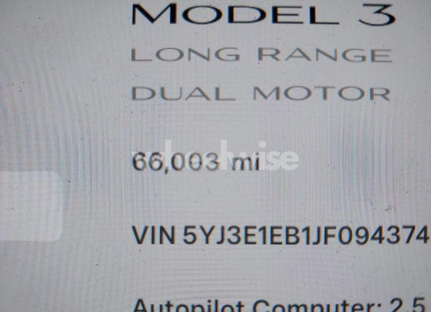Photo 7 of 2018 Tesla Model 3 LONG RANGE/PERFORMANCE (VIN 5YJ3E1EB1JF094374)