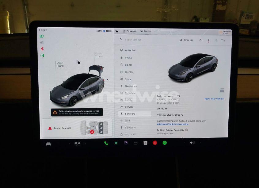 Photo 18 of 2020 Tesla Model 3 LONG RANGE DUAL MOTOR ALL-WHEEL DRIVE (VIN 5YJ3E1EB1LF600370)