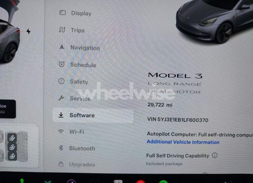 Photo 7 of 2020 Tesla Model 3 LONG RANGE DUAL MOTOR ALL-WHEEL DRIVE (VIN 5YJ3E1EB1LF600370)