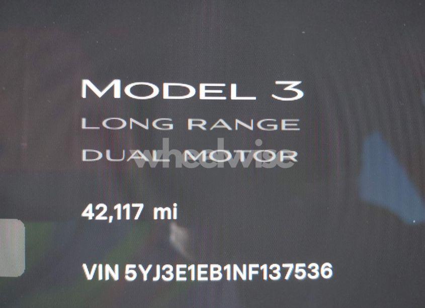 Photo 7 of 2022 Tesla Model 3 LONG RANGE DUAL MOTOR ALL-WHEEL DRIVE (VIN 5YJ3E1EB1NF137536)