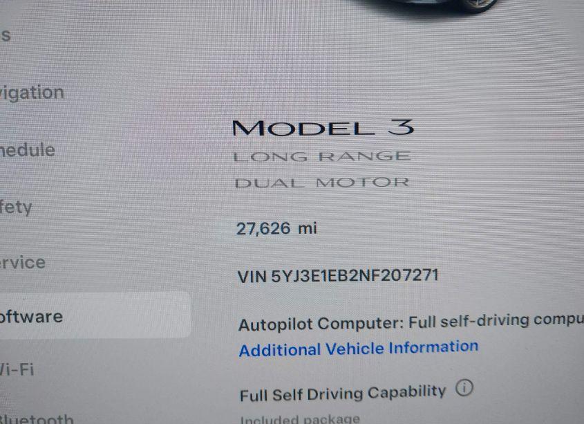 Photo 16 of 2022 Tesla Model 3 LONG RANGE DUAL MOTOR ALL-WHEEL DRIVE (VIN 5YJ3E1EB2NF207271)