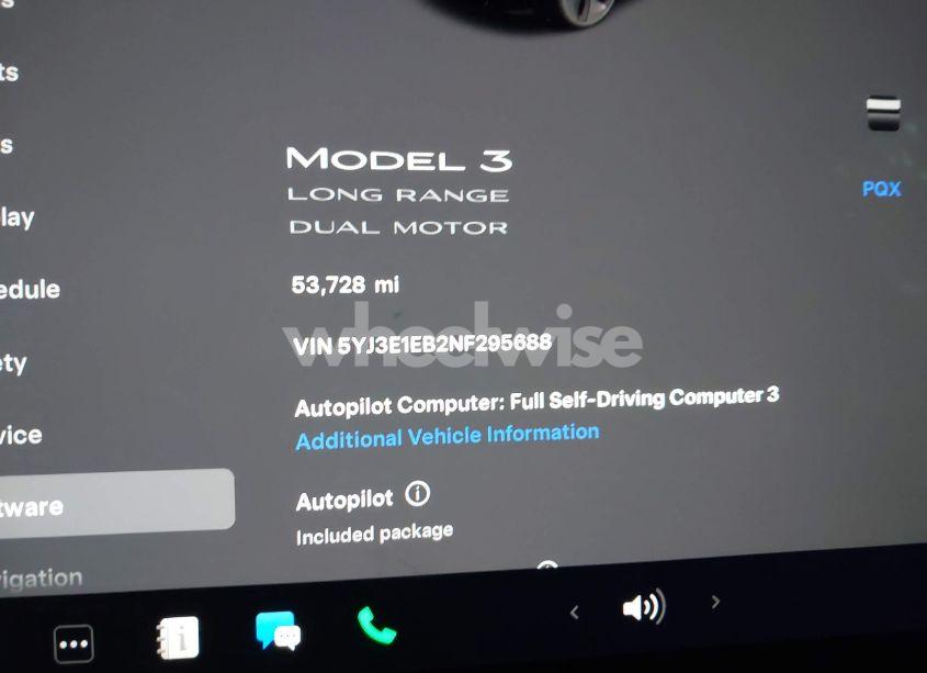 Photo 15 of 2022 Tesla Model 3 LONG RANGE DUAL MOTOR ALL-WHEEL DRIVE (VIN 5YJ3E1EB2NF295688)