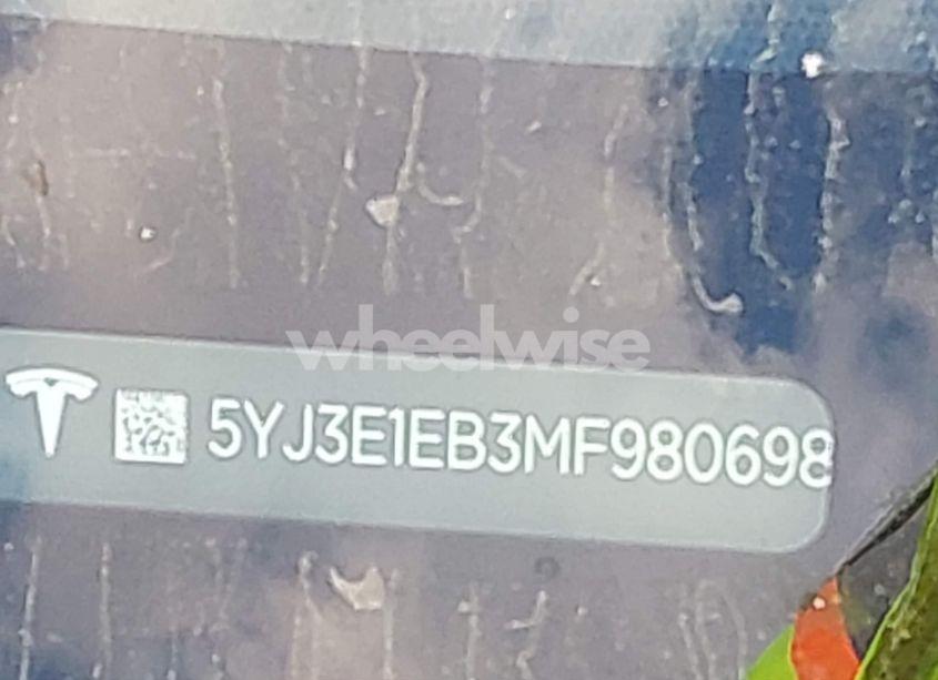 Photo 9 of 2021 Tesla Model 3 LONG RANGE DUAL MOTOR ALL-WHEEL DRIVE (VIN 5YJ3E1EB3MF980698)