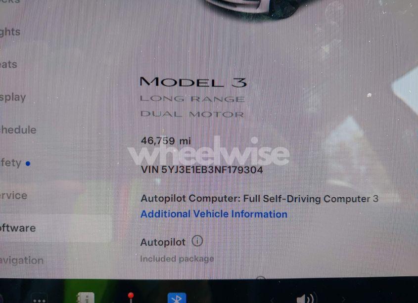 Photo 7 of 2022 Tesla Model 3 LONG RANGE DUAL MOTOR ALL-WHEEL DRIVE (VIN 5YJ3E1EB3NF179304)