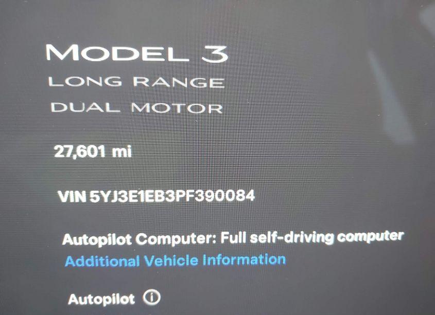 Photo 7 of 2023 Tesla Model 3 LONG RANGE DUAL MOTOR ALL-WHEEL DRIVE (VIN 5YJ3E1EB3PF390084)