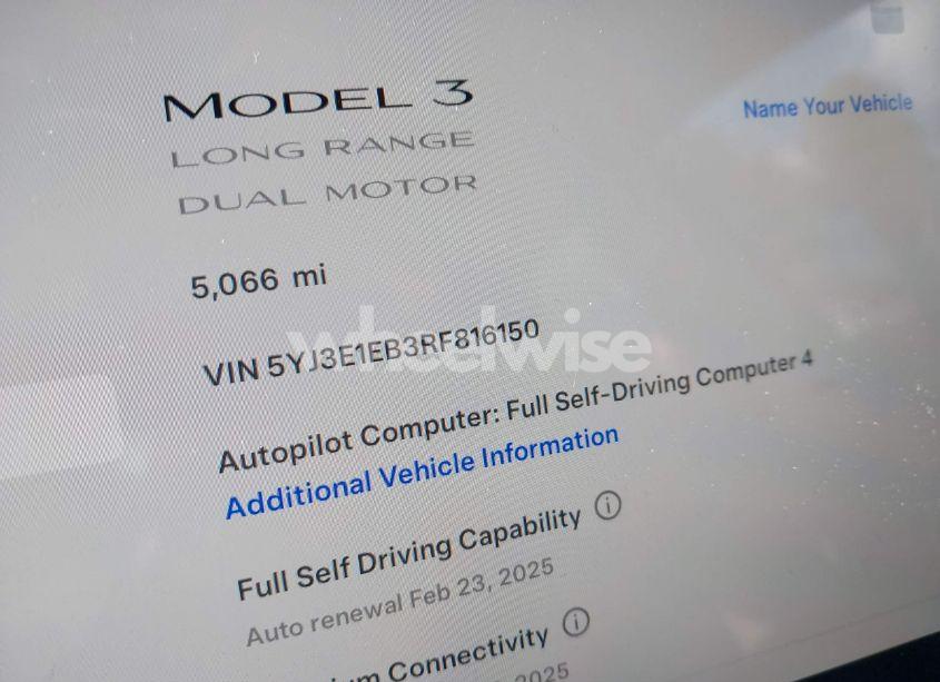 Photo 15 of 2024 Tesla Model 3 LONG RANGE DUAL MOTOR ALL-WHEEL DRIVE (VIN 5YJ3E1EB3RF816150)