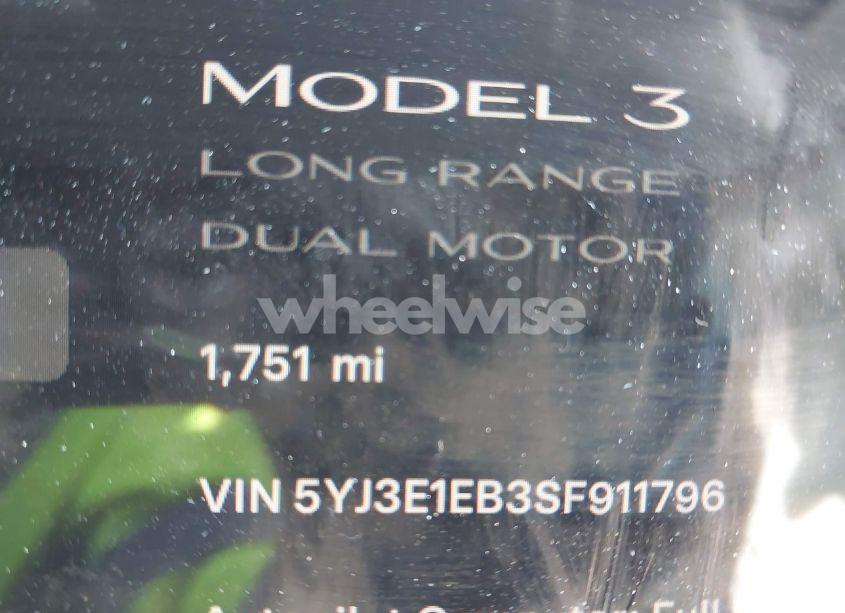 Photo 7 of 2025 Tesla Model 3 LONG RANGE ALL-WHEEL DRIVE (VIN 5YJ3E1EB3SF911796)