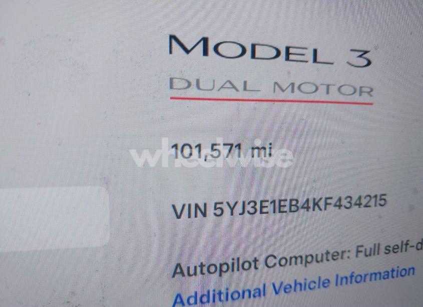 Photo 15 of 2019 Tesla Model 3 LONG RANGE/PERFORMANCE (VIN 5YJ3E1EB4KF434215)