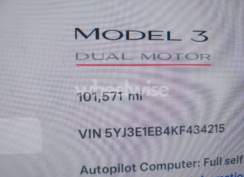 Photo 7 of 2019 Tesla Model 3 LONG RANGE/PERFORMANCE (VIN 5YJ3E1EB4KF434215)